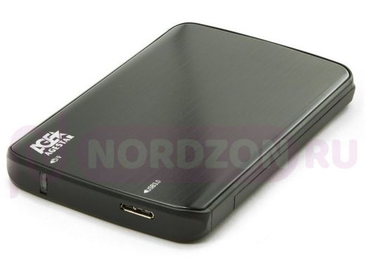 USB 3.0 Внешний корпус 2.5" SATA AgeStar 3UB2A12-6G (BLACK), алюминий, черный, безвинтовая конструкц