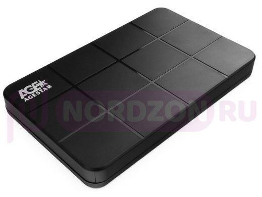 USB 3.0 Внешний корпус 2.5" SATAIII HDD/SSD AgeStar 3UB2P1 пластик, чёрный 3UB2P1
