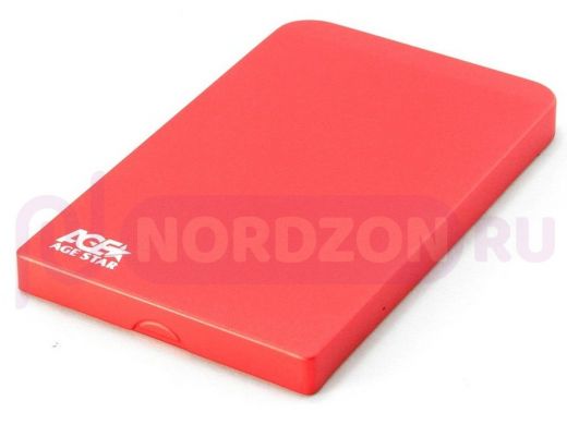 USB 2.0 Внешний корпус 2,5" SATA AgeStar SUB2O1 (RED), алюминий, красный SUB2O1 (RED)