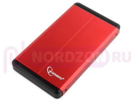 Внешний корпус 2.5" Gembird EE2-U3S-2-R, красный, USB 3.0, SATA EE2-U3S-2-R