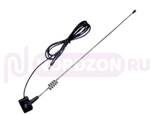 "FIX-110P" CHROM автомобильная  желобковая антенна для автомагнитолы, диапазон FM, УКВ,серая пружина