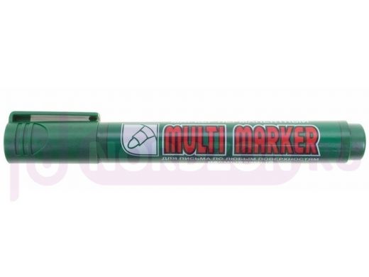 Маркер перманентный Crown Multi Marker 3 мм, зеленый, пулевидный