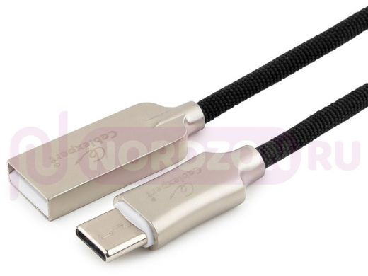 Шнур USB / Type-C Cablexpert CC-P-USBC02Bk-1.8M, AM/Type-C, серия Platinum, длина 1.8м, черный