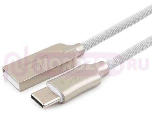 Шнур USB / Type-C Cablexpert CC-P-USBC02W-1M, AM/Type-C, серия Platinum, длина 1м, белый,