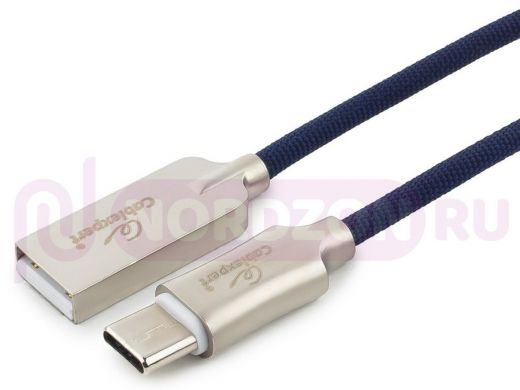 Шнур USB / Type-C Cablexpert CC-P-USBC02Bl-1.8M, AM/Type-C, серия Platinum, длина 1.8м, синий
