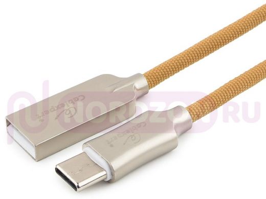 Шнур USB / Type-C Cablexpert CC-P-USBC02Gd-1.8M, AM/Type-C, серия Platinum, длина 1.8м, золотой
