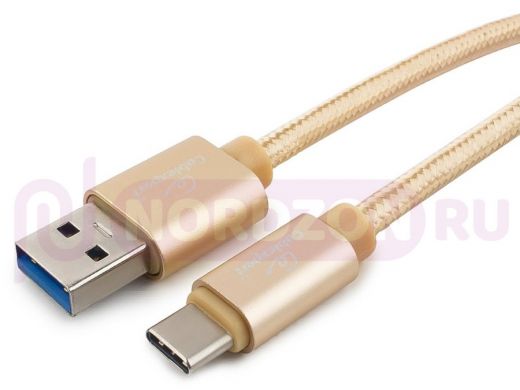 Шнур USB / Type-C Cablexpert CC-P-USBC03Gd-1.8M, AM/Type-C,серия Platinum,длина 1.8м,золотой,3,0