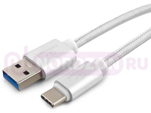 Шнур USB / Type-C Cablexpert CC-P-USBC03S-1.8M, AM/Type-C, серия Platinum, длина 1.8м, серебро,3,0