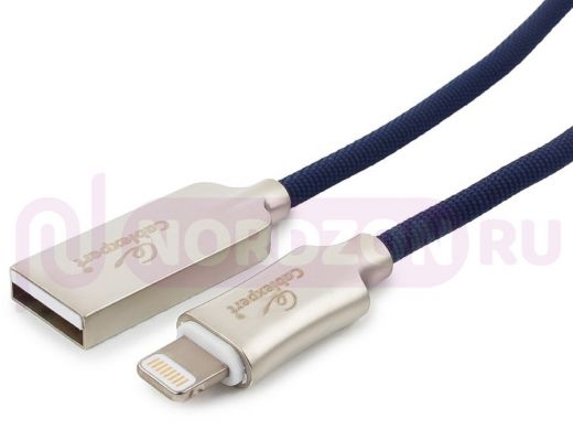 Шнур USB / Lightning (iPhone) Cablexpert CC-P-APUSB02Bl-1M, MFI, AM/Lightning, Platinum,1м, сини