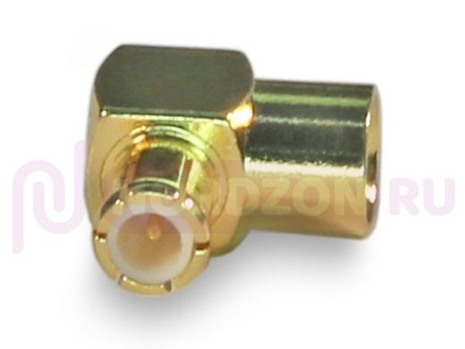 Разъем MCX(male)- Semi Rigid RG402 (0.141), для полужесткого кабеля, угловой
