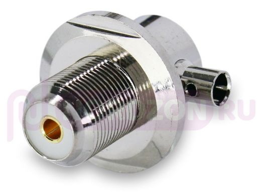 Разъем UHF PL259(female) под полужесткий и жесткий кабель диам. от 2,5 до 3,6 мм, угловой, на корпус