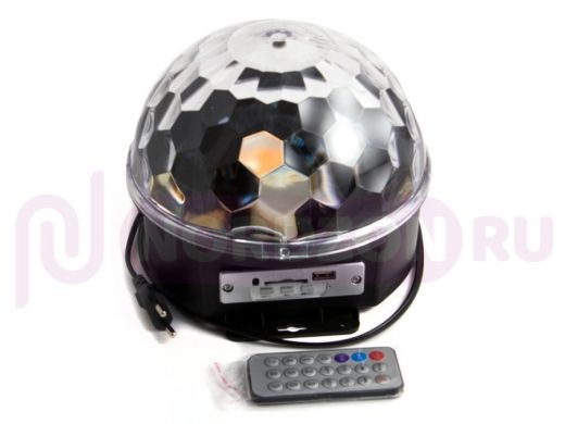 Светильник светодиодный с MP3 "Magic ball",USB, ПДУ, стереоколонки, комнатный, коробка с EAN(BM1105)