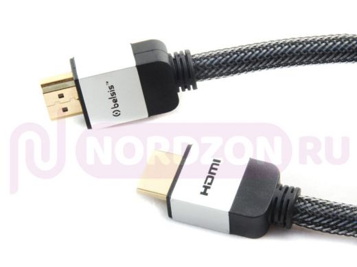 Шнур  HDMI / HDMI  1 м  SM1811 плоский, HDMI вилка - HDMI вилка, длина 1м.