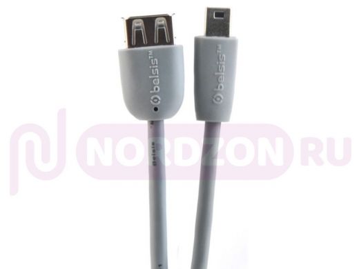 Мультимедийный кабель USB2.0 A розетка - Mini USB 5P  вилка, длина 0,5 м.   BW1722