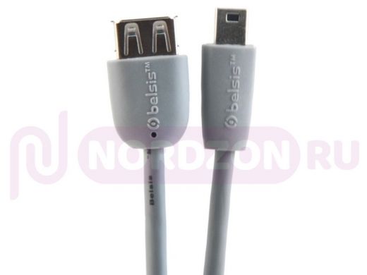 Мультимедийный кабель USB2.0 A розетка - Mini USB 5P  вилка, длина 0,5 м.   BW1422