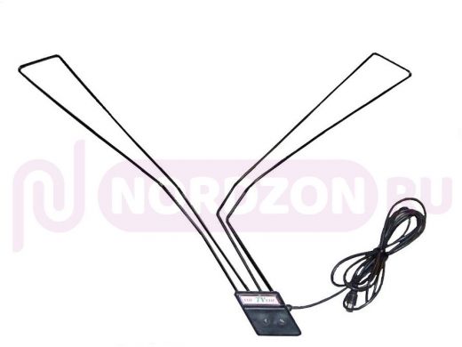 "VHF-TV-UHF  BLACK" автомобильная желобковая телевиз DVB-T2 антенна; цвет чёрный; 2,5метра;штекер ТВ
