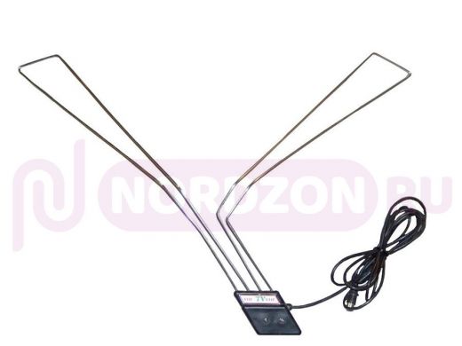 "VHF-TV-UHF  CHROM" автомобильная желобковая телевиз DVB-T2 антенна; цвет серый; 2,5метра;штекер ТВ