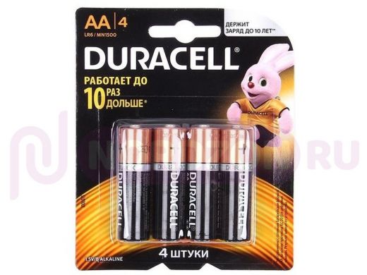 Батарейка LR6  Duracell C&B (MN1500 ) К4 (4шт, коробка: 80шт) (цена за шт)