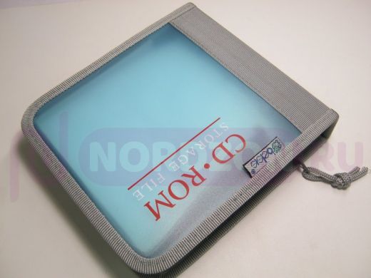 BB0732/2 Папка-скоросшиватель для компакт-дисков из голуб. пластика и серого нейл.