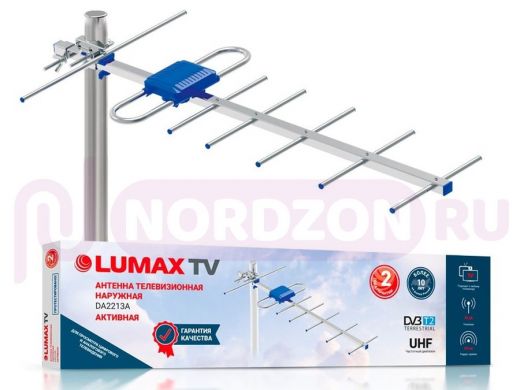 Lumax Антенна DA2213A, активная. 470-862 МГц, Ку=23-25 дБ, 5В питание