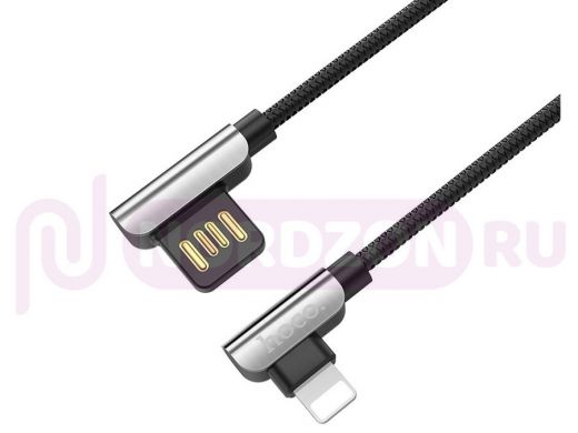 Шнур USB / Lightning (iPhone) Hoco U42 Premium, (120см), чёрный, Exquisite