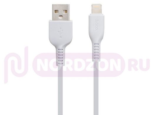 Шнур USB / Lightning (iPhone) Hoco X13 Premium, (100см), белый