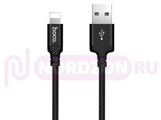 Шнур USB / Lightning Hoco X14 Premium, (100см), чёрный