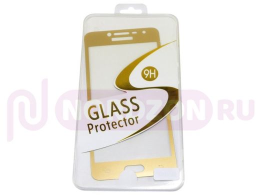 Стекло защитное iPhone  6/6S, Full Glass - Base G, золотистое