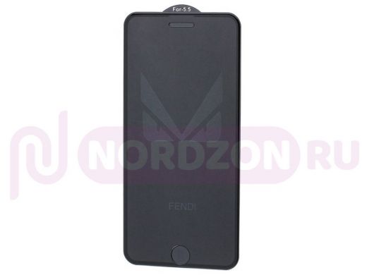 Стекло защитное iPhone  7/8 Plus, 6D с гравировкой, Fendi