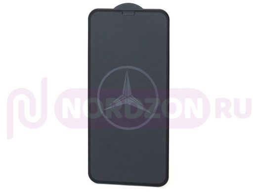 Стекло защитное iPhone  X/XS, 6D с гравировкой, Mercedes