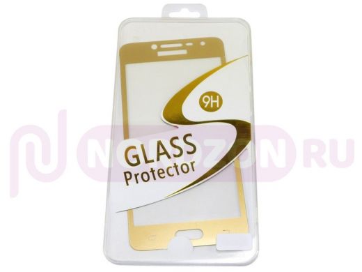 Стекло защитное Huawei P Smart, Full Glass - Base G, золото