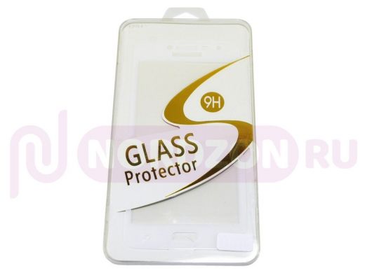 Стекло защитное Huawei Y7 (2018), Full Glass - Base G, белое