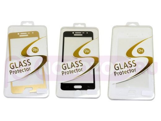 Защитное стекло Samsung Galaxy A8 (2018), A530, Full Glass - Base G, золотое