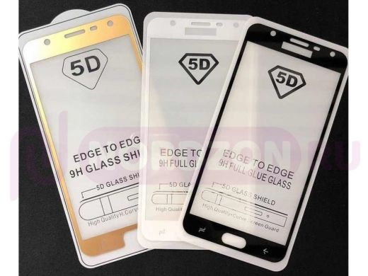 Защитное стекло Samsung Galaxy J2 Pro (2018), Full Glass - Full GC, белое, тех.пак.
