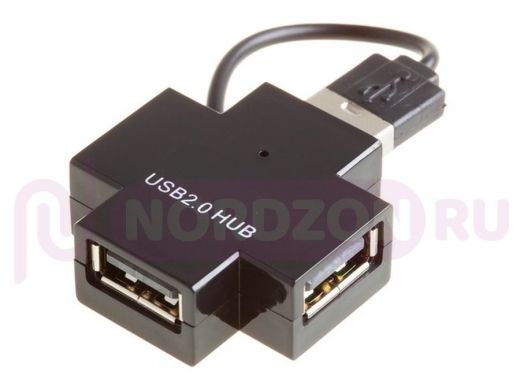 Концентратор USB на 4 порта (хаб, HUB) Smartbuy, 4 порта, SBHA-6900-K, чёрный