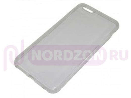Чехол iPhone 6/6S Plus, Strong, пластик, ребристый, прозрачный