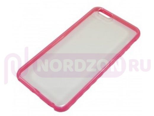 Чехол iPhone 6/6S Plus, Strong, пластик, ребристый, розовый