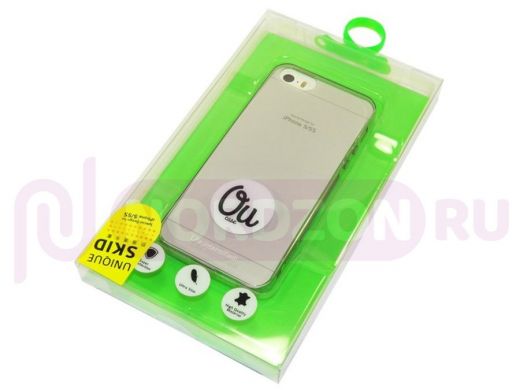 Чехол iPhone 7/8, QU Unigue Skid, силиконовый, в упаковке,  прозрачный