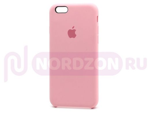 Чехол iPhone 7/8, Silicone Case, покрытие Soft touch, с лого, 019, розовый