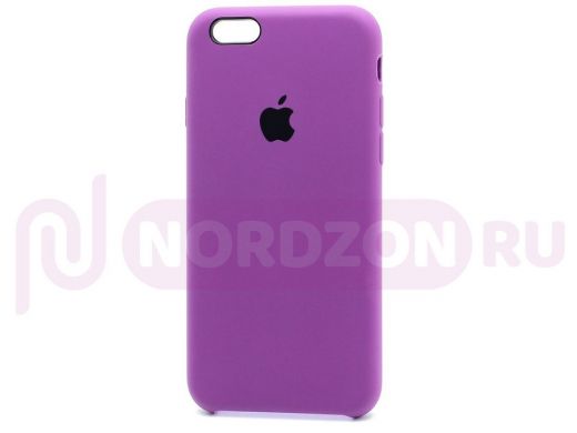 Чехол iPhone 7/8, Silicone Case, покрытие Soft touch, с лого, 030, фиолетовый