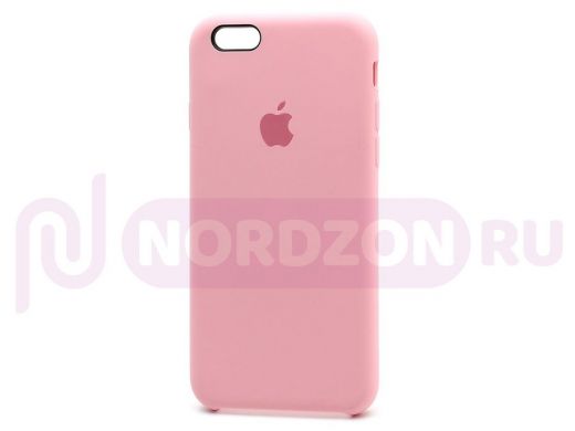 Чехол iPhone 7/8, Silicone Case, покрытие Soft touch, с лого, полная защита, 006, розовый