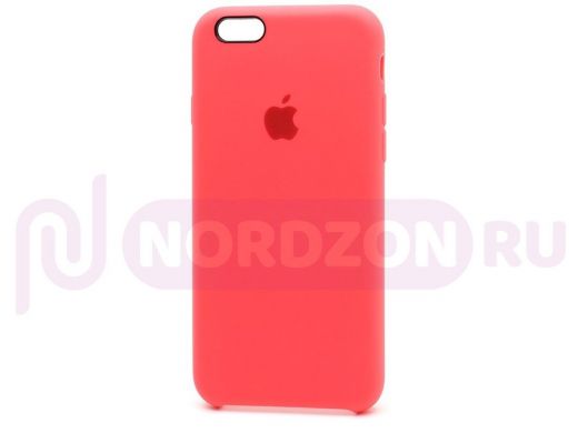 Чехол iPhone 7/8, Silicone Case, покрытие Soft touch, с лого, полная защита, 029, розовый