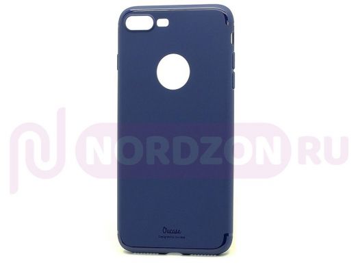 Чехол iPhone 7/8 Plus, QU Lovely Fruit, силикон, в упаковке, матовый, синий