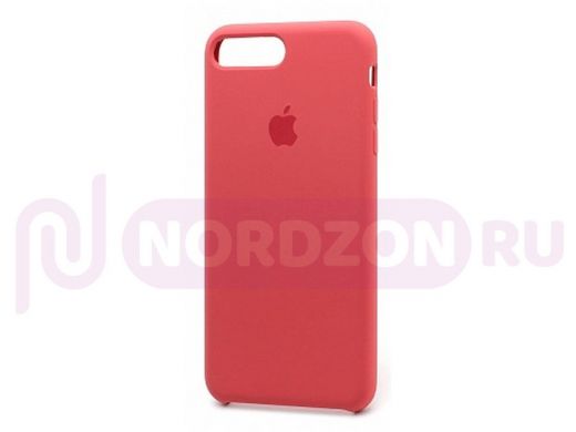 Чехол iPhone 7/8 Plus, Silicone Case, покрытие Soft touch, с лого, 019, розовый