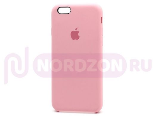 Чехол iPhone X/XS, Silicone Case, покрытие Soft touch, с лого, полная защита, 006, розовый