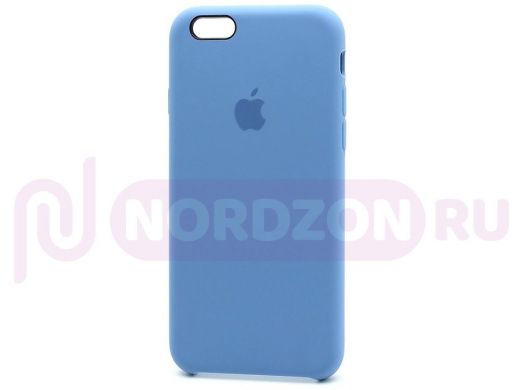 Чехол iPhone XR, Silicone Case, покрытие Soft touch, с лого, 020, синий