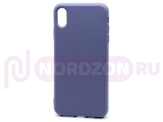 Чехол iPhone XS Max, Silicone Case New Era, силикон, серый