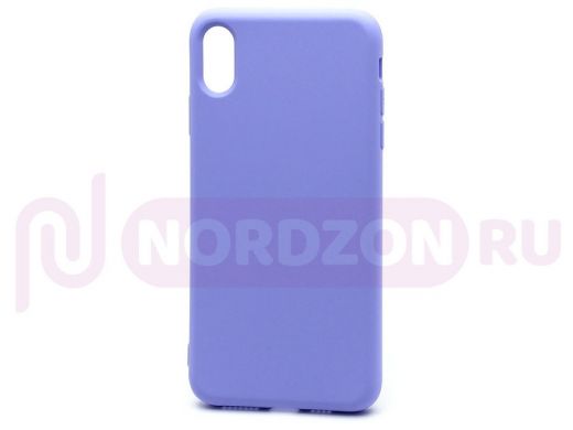 Чехол iPhone XS Max, Silicone Case New Era, силикон, сиреневый
