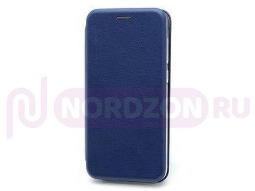 Чехол Samsung A105/Galaxy A10 (2019), BF, книжка с кожаной вставкой, синий