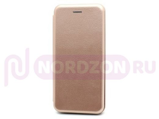 Чехол Samsung J610/Galaxy J6 Plus (2018), BF, книжка с кожаной вставкой, розовый
